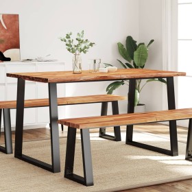 Live edge dining table solid acacia wood 140x80x75cm by vidaXL, Kitchen and dining tables - Ref: Foro24-353289, Price: 259,44...