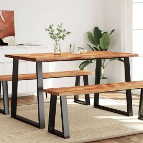 Live edge dining table solid acacia wood 140x80x75cm by vidaXL, Kitchen and dining tables - Ref: Foro24-353289, Price: 254,64...
