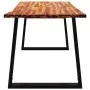 Mesa de comedor con borde vivo madera maciza acacia 140x80x75cm de vidaXL, Mesas de cocina y de comedor - Ref: Foro24-353289,...