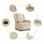 Sillón reclinable elevable de tela color crema