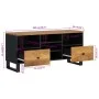 TV-Schrank aus Mangoholz und Holzwerkstoff, 100 x 33 x 46 cm von vidaXL, TV-Möbel - Ref: Foro24-351981, Preis: 101,95 €, Raba...