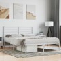 Bettgestell aus weißem Metall mit Kopfteil 160x200 cm von vidaXL, Betten und Lattenroste - Ref: Foro24-352371, Preis: 125,62 ...