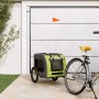 Haustier-Fahrradanhänger, Eisen-Oxford-Stoff, Grün, Grau von vidaXL, Kinderwagen für Haustiere - Ref: Foro24-93836, Preis: 94...