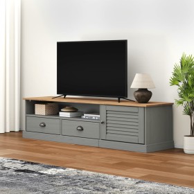VIGO TV-Schrank aus massivem grauem Kiefernholz 156x40x40 cm von vidaXL, TV-Möbel - Ref: Foro24-353174, Preis: 140,83 €, Raba...