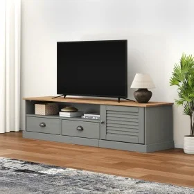VIGO TV-Schrank aus massivem grauem Kiefernholz 156x40x40 cm von vidaXL, TV-Möbel - Ref: Foro24-353174, Preis: 138,96 €, Raba...