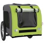 Haustier-Fahrradanhänger, Eisen-Oxford-Stoff, Grün, Grau von vidaXL, Kinderwagen für Haustiere - Ref: Foro24-93836, Preis: 94...
