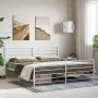 Metal bed frame with headboard and white footboard 180x200 cm by vidaXL, Beds and slatted bases - Ref: Foro24-352390, Price: ...