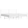 Metal bed frame with headboard and white footboard 180x200 cm by vidaXL, Beds and slatted bases - Ref: Foro24-352390, Price: ...