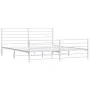 Metal bed frame with headboard and white footboard 180x200 cm by vidaXL, Beds and slatted bases - Ref: Foro24-352390, Price: ...