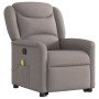 Sillón reclinable de masaje elevable tela gris taupé