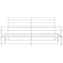 Metal bed frame with headboard and white footboard 180x200 cm by vidaXL, Beds and slatted bases - Ref: Foro24-352390, Price: ...