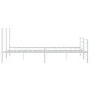 Metal bed frame with headboard and white footboard 180x200 cm by vidaXL, Beds and slatted bases - Ref: Foro24-352390, Price: ...
