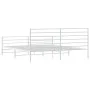 Metal bed frame with headboard and white footboard 180x200 cm by vidaXL, Beds and slatted bases - Ref: Foro24-352390, Price: ...