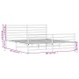 Estructura cama metal con cabecero y estribo blanco 180x200 cm de vidaXL, Camas y somieres - Ref: Foro24-352390, Precio: 104,...