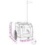 Haustier-Fahrradanhänger, Eisen-Oxford-Stoff, Grün, Grau von vidaXL, Kinderwagen für Haustiere - Ref: Foro24-93836, Preis: 94...