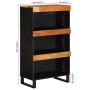 Beistellschrank aus massivem Akazienholz, 60 x 33 x 107 cm von vidaXL, Nachttische - Ref: Foro24-352890, Preis: 67,86 €, Raba...