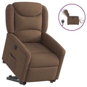 Sillón eléctrico reclinable elevable de tela marrón Sillón eléctrico reclinable elevable de tela marrón