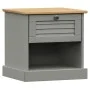 VIGO Nachttisch aus massivem Kiefernholz grau 42x35x42 cm von vidaXL, Nachttische - Ref: Foro24-353156, Preis: 41,59 €, Rabat...