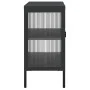Black glass and steel sideboard 105x35x70 cm by vidaXL, Sideboards - Ref: Foro24-353002, Price: 232,38 €, Discount: %