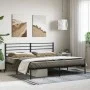 Estructura de cama con cabecero metal negro 193x203 cm de vidaXL, Camas y somieres - Ref: Foro24-352325, Precio: 109,53 €, De...