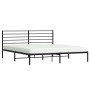 Bed frame with black metal headboard 193x203 cm by vidaXL, Beds and slatted bases - Ref: Foro24-352325, Price: 111,36 €, Disc...
