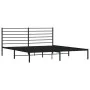 Estructura de cama con cabecero metal negro 193x203 cm de vidaXL, Camas y somieres - Ref: Foro24-352325, Precio: 109,53 €, De...