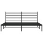 Bed frame with black metal headboard 193x203 cm by vidaXL, Beds and slatted bases - Ref: Foro24-352325, Price: 111,36 €, Disc...