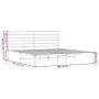 Estructura de cama con cabecero metal negro 193x203 cm de vidaXL, Camas y somieres - Ref: Foro24-352325, Precio: 109,53 €, De...
