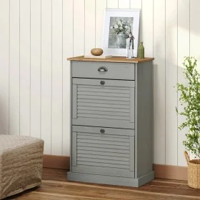 VIGO shoe rack solid gray pine wood 60x35x96 cm by vidaXL, Shoe racks and shoe organizers - Ref: Foro24-353171, Price: 146,80...