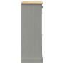 Zapatero VIGO madera maciza de pino gris 60x35x96 cm de vidaXL, Zapateros y organizadores de calzado - Ref: Foro24-353171, Pr...