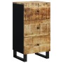 Sideboard with 3 iron drawers solid mango wood 40x33.5x75 cm by vidaXL, Sideboards - Ref: Foro24-352905, Price: 132,69 €, Dis...