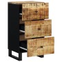 Sideboard with 3 iron drawers solid mango wood 40x33.5x75 cm by vidaXL, Sideboards - Ref: Foro24-352905, Price: 132,69 €, Dis...