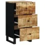 Sideboard with 3 iron drawers solid mango wood 40x33.5x75 cm by vidaXL, Sideboards - Ref: Foro24-352905, Price: 130,09 €, Dis...