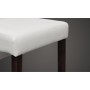 Sillas de comedor 6 uds cuero sintético blanco
