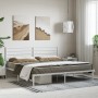 Bettgestell aus weißem Metall mit Kopfteil 200x200 cm von vidaXL, Betten und Lattenroste - Ref: Foro24-352375, Preis: 108,75 ...