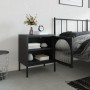 Mesita de noche vidrio y acero negro 50x35x60 cm de vidaXL, Mesitas de noche - Ref: Foro24-352997, Precio: 102,33 €, Descuent...