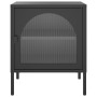 Mesita de noche vidrio y acero negro 50x35x60 cm de vidaXL, Mesitas de noche - Ref: Foro24-352997, Precio: 102,33 €, Descuent...