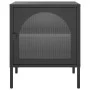 Mesita de noche vidrio y acero negro 50x35x60 cm de vidaXL, Mesitas de noche - Ref: Foro24-352997, Precio: 101,12 €, Descuent...