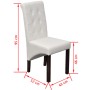 Sillas de comedor 6 uds cuero sintético blanco