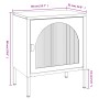 Mesita de noche vidrio y acero negro 50x35x60 cm de vidaXL, Mesitas de noche - Ref: Foro24-352997, Precio: 102,33 €, Descuent...