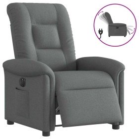 Sillón reclinable eléctrico de tela gris oscuro Sillón reclinable eléctrico de tela gris oscuro
