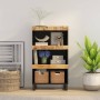 Armario auxiliar madera maciza de mango 60x33x107 cm de vidaXL, Mesitas de noche - Ref: Foro24-352889, Precio: 132,41 €, Desc...