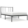 Bettgestell mit schwarzem Metallkopfteil 100x200 cm von vidaXL, Betten und Lattenroste - Ref: Foro24-352475, Preis: 76,53 €, ...