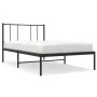 Estructura de cama con cabecero metal negro 100x200 cm de vidaXL, Camas y somieres - Ref: Foro24-352475, Precio: 75,21 €, Des...