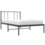 Estructura de cama con cabecero metal negro 100x200 cm de vidaXL, Camas y somieres - Ref: Foro24-352475, Precio: 75,21 €, Des...