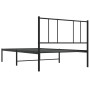 Bettgestell mit schwarzem Metallkopfteil 100x200 cm von vidaXL, Betten und Lattenroste - Ref: Foro24-352475, Preis: 76,53 €, ...