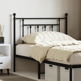 Kopfteil aus schwarzem Metall, 90 cm von vidaXL, Kopf- und Fußteile - Ref: Foro24-353565, Preis: 33,36 €, Rabatt: %