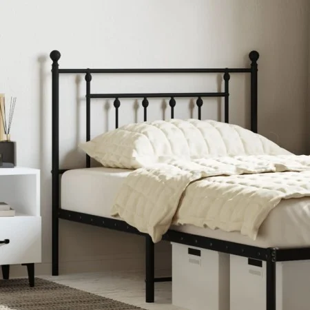 Kopfteil aus schwarzem Metall, 90 cm von vidaXL, Kopf- und Fußteile - Ref: Foro24-353565, Preis: 32,71 €, Rabatt: %