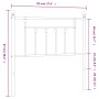 Cabecero de metal negro 90 cm de vidaXL, Cabeceros y pies de cama - Ref: Foro24-353565, Precio: 33,36 €