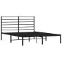 Bettgestell mit schwarzem Metallkopfteil 150x200 cm von vidaXL, Betten und Lattenroste - Ref: Foro24-352321, Preis: 105,43 €,...